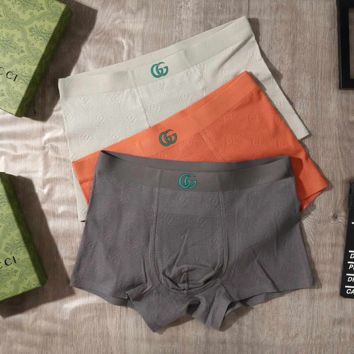 Gucci Cotton Men's Boxer Briefs - 3-Piece Box