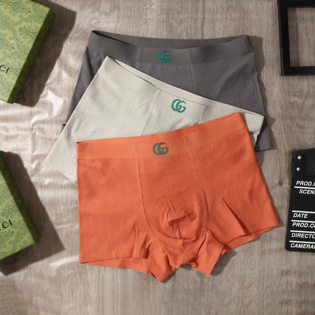 Gucci Cotton Men's Boxer Briefs - 3-Piece Box