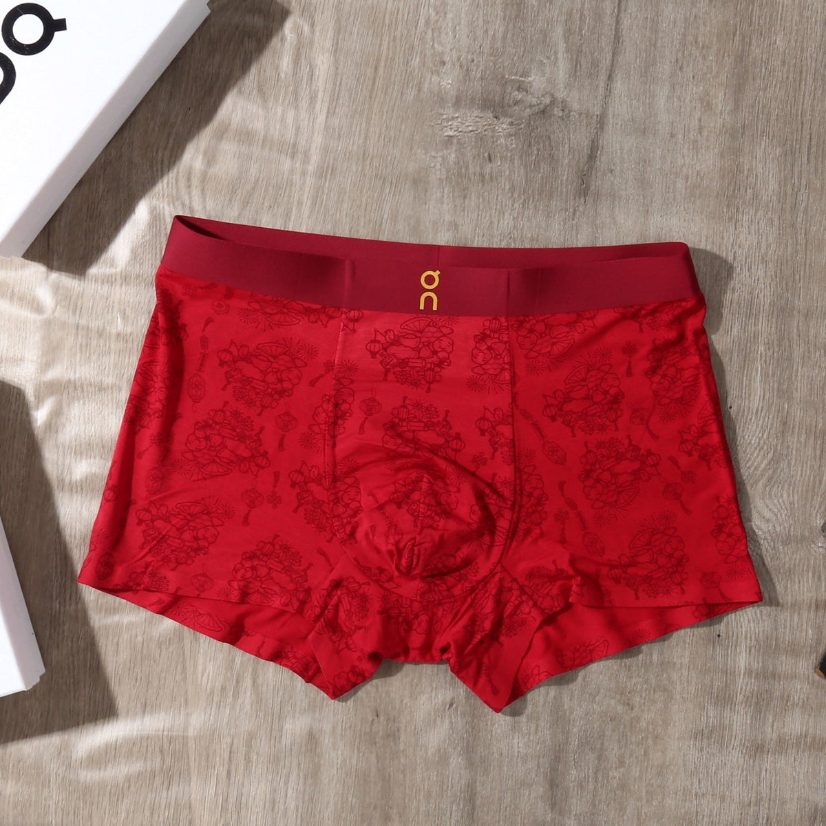 On Tonal Red Boxer Briefs 3-Piece Box Collection Essentials