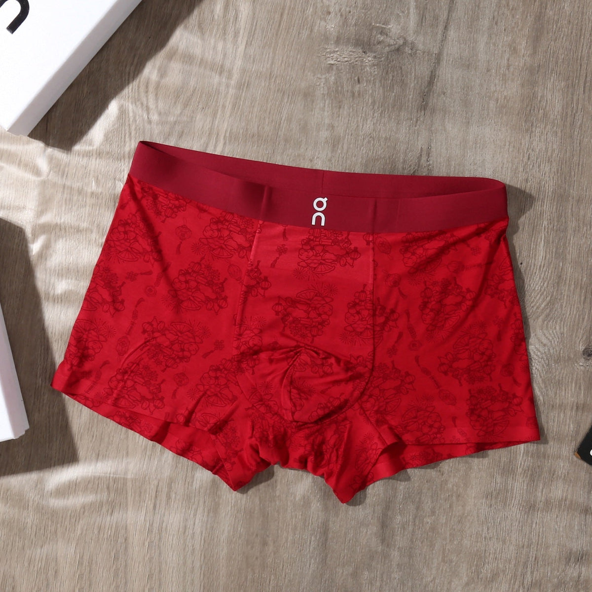 On Tonal Red Boxer Briefs 3-Piece Box Collection Essentials