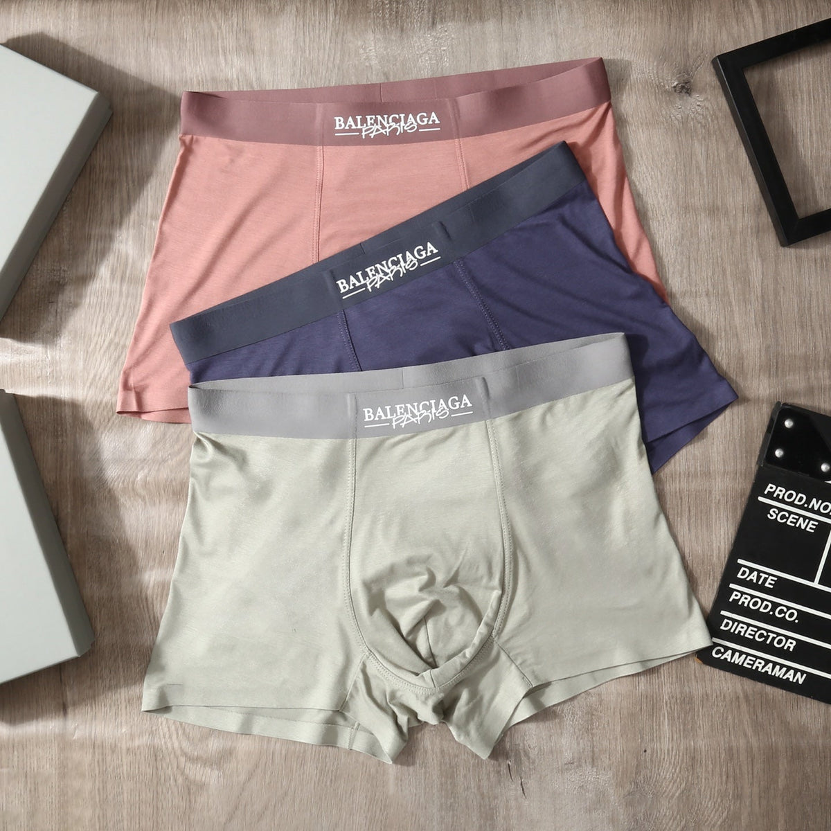 Balenciaga Modal Men's Boxer Briefs - 3-Piece Box