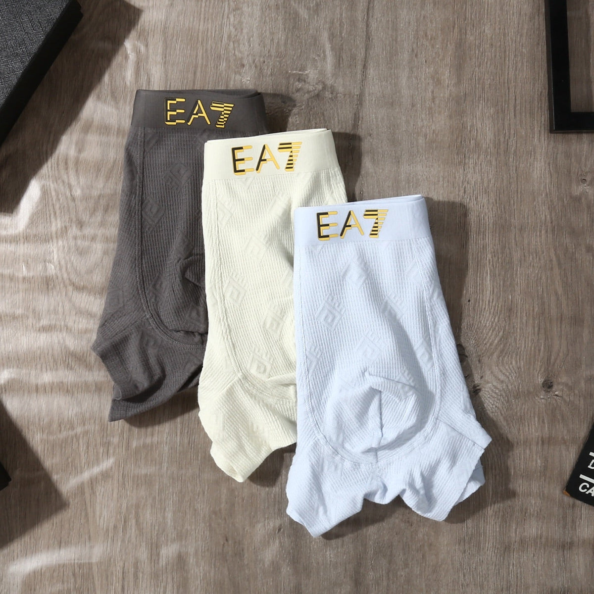 Armani EA7 Cotton-Stretch Men's Underwear - 3-Piece Box