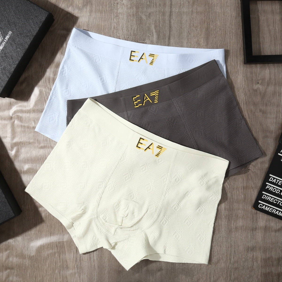 Armani EA7 Cotton-Stretch Men's Underwear - 3-Piece Box