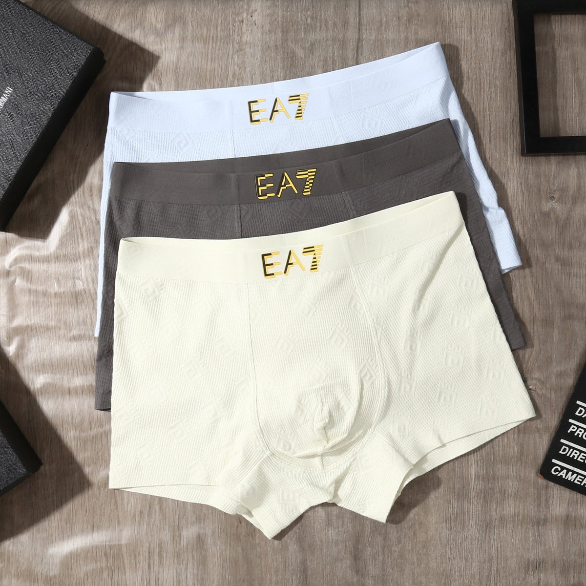 Armani EA7 Cotton-Stretch Men's Underwear - 3-Piece Box