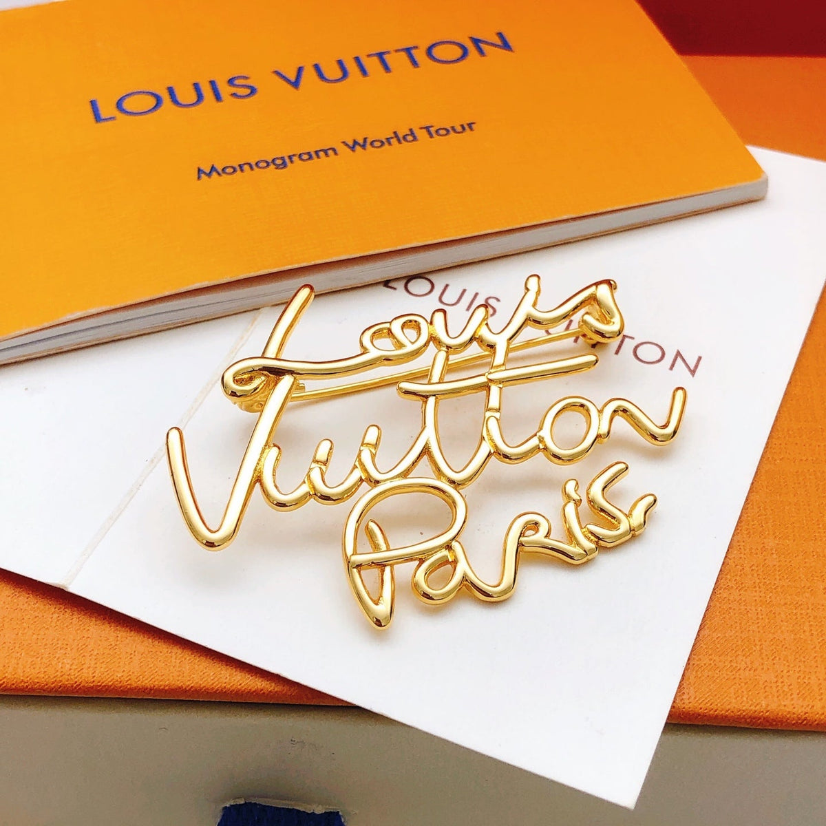 Martin Graham brooch in polished metal-tone – front product view