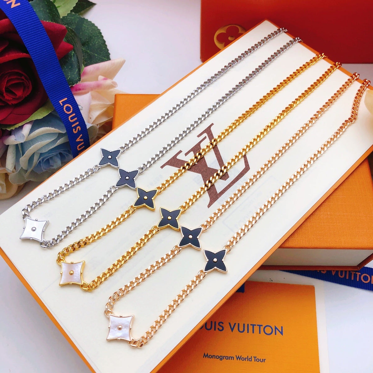Martin Graham pendant necklace in polished metal-tone – front product view