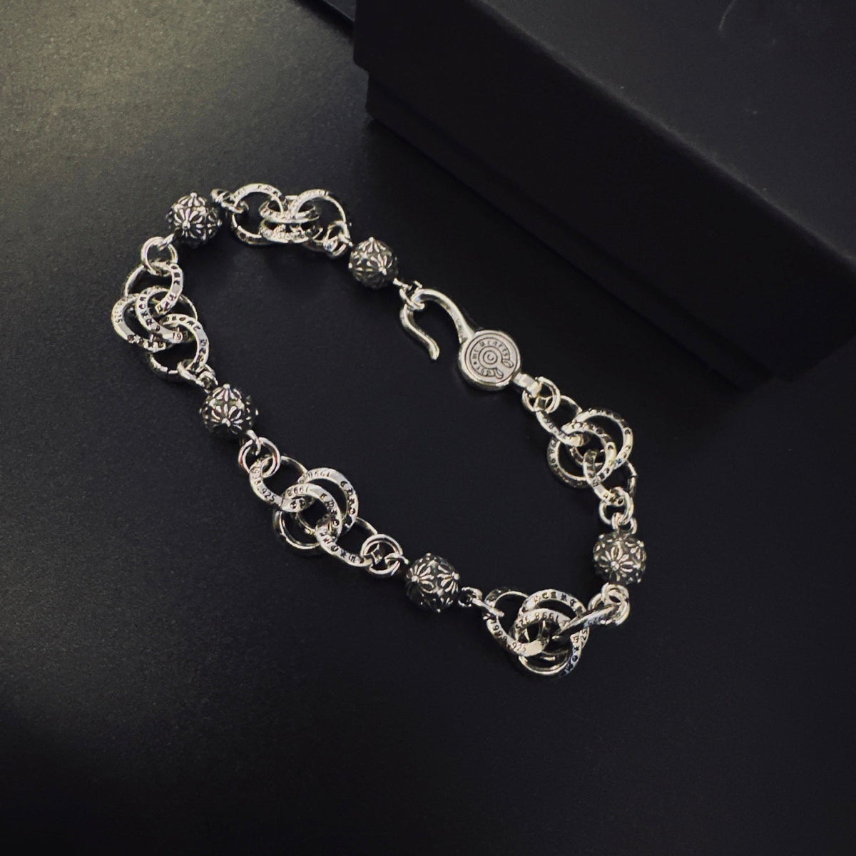 Martin Graham bracelet in polished metal-tone – styled product view