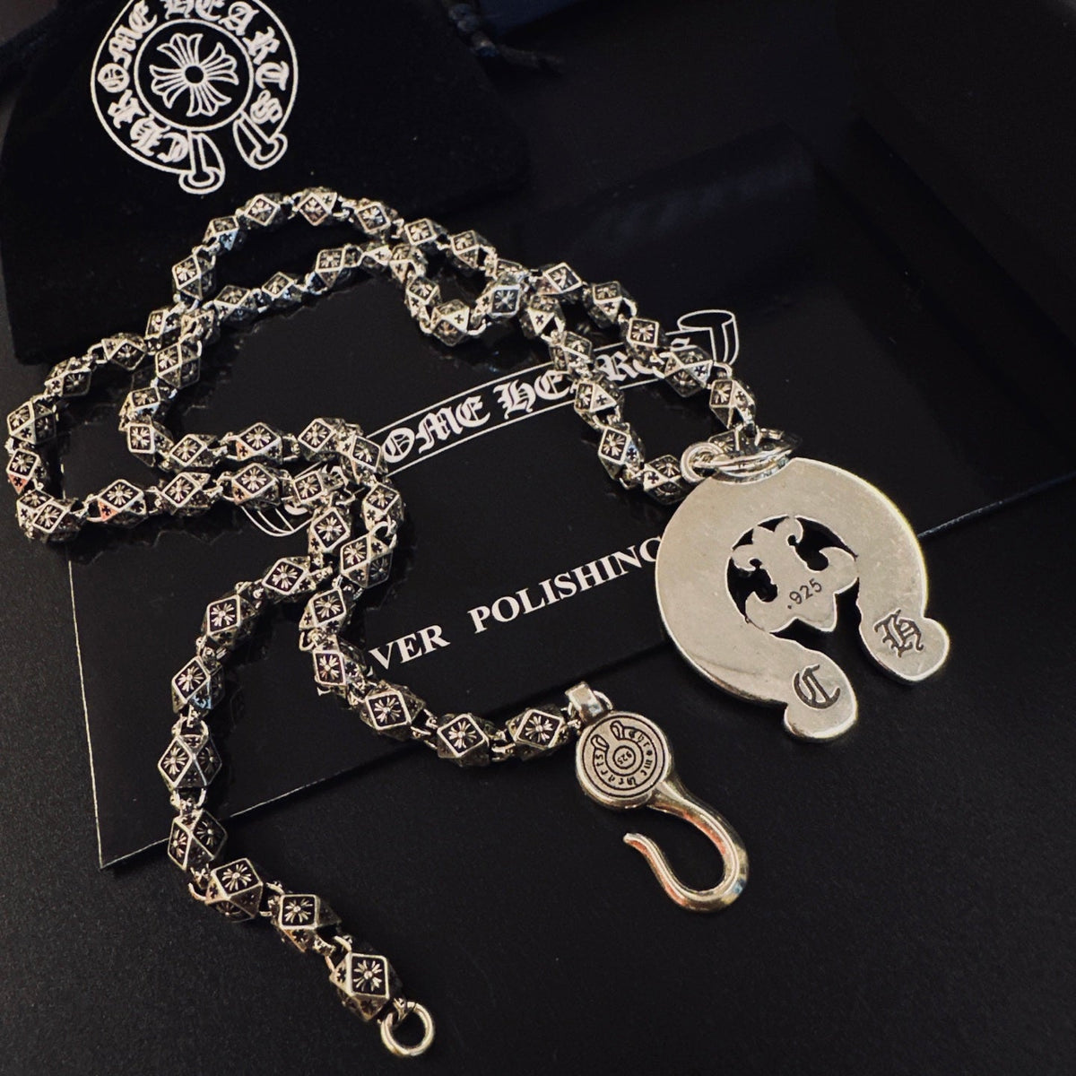 Martin Graham pendant necklace in polished metal-tone – main product view