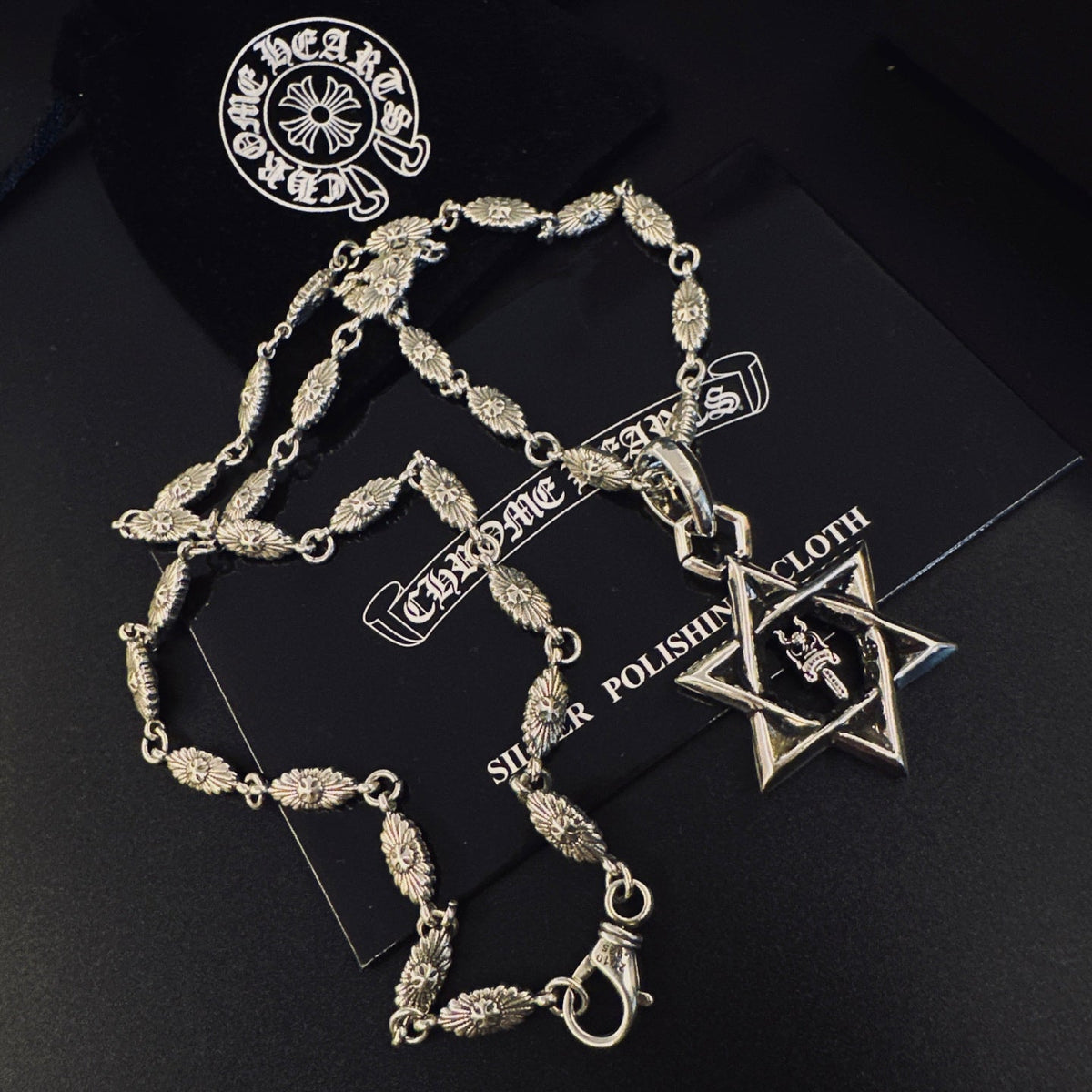 Martin Graham pendant necklace in polished metal-tone – main product view