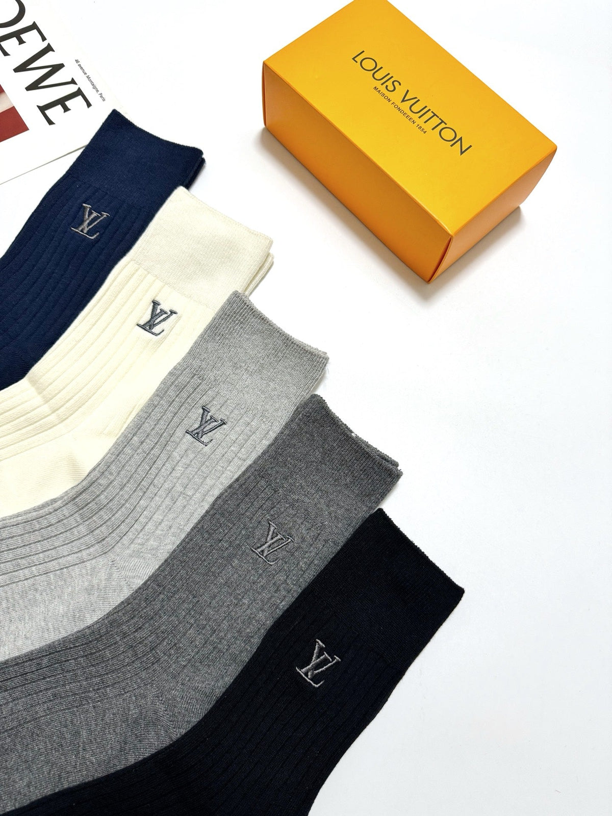 Louis Vuitton Cotton Crew Socks - 5-Pair Pack