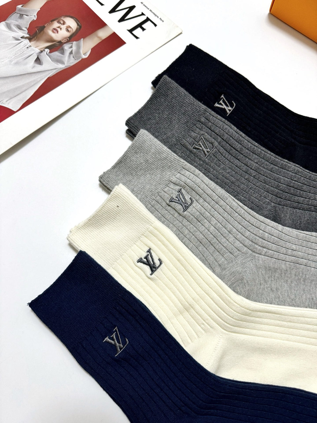 Louis Vuitton Cotton Crew Socks - 5-Pair Pack