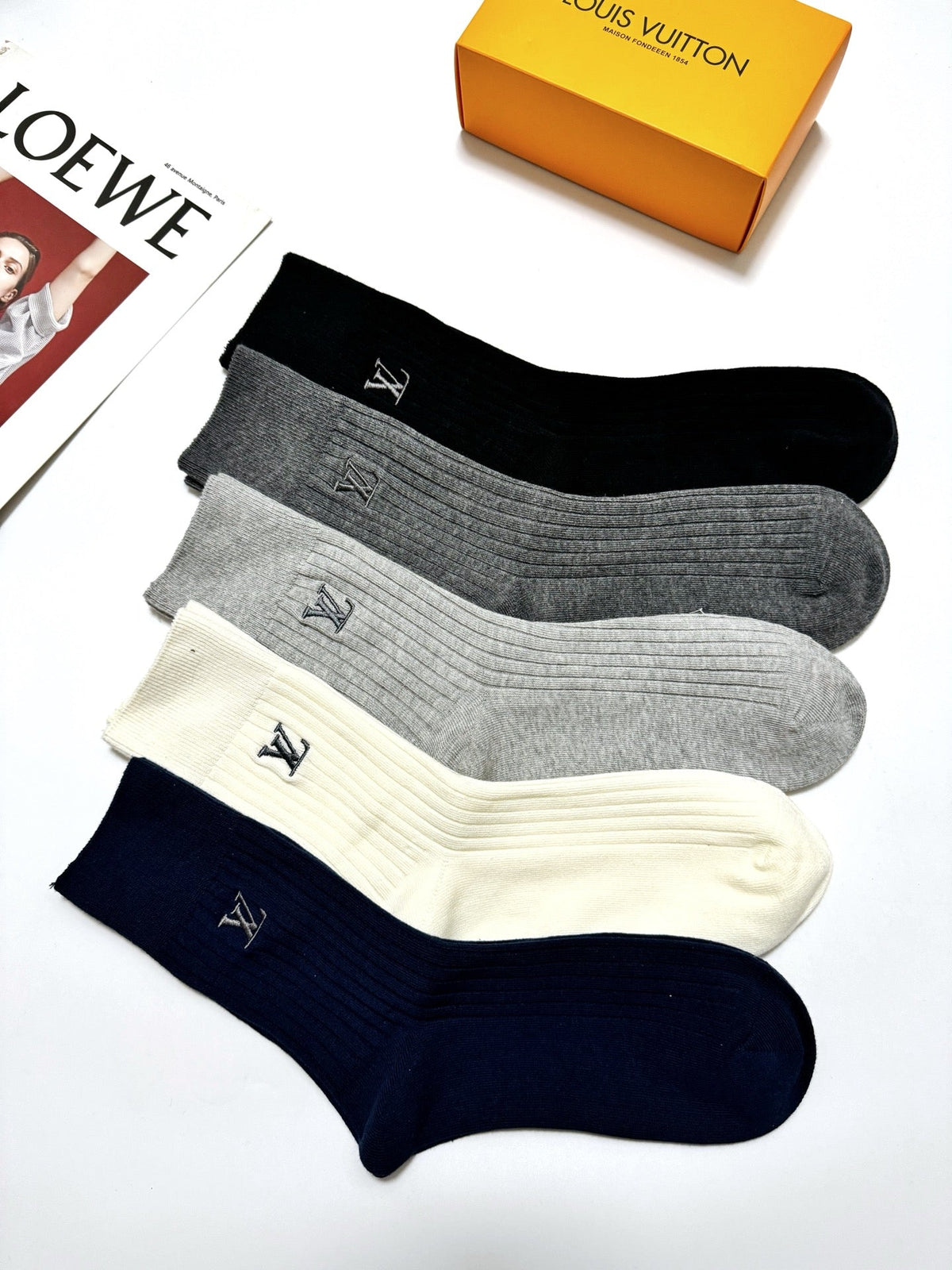 Louis Vuitton Cotton Crew Socks - 5-Pair Pack