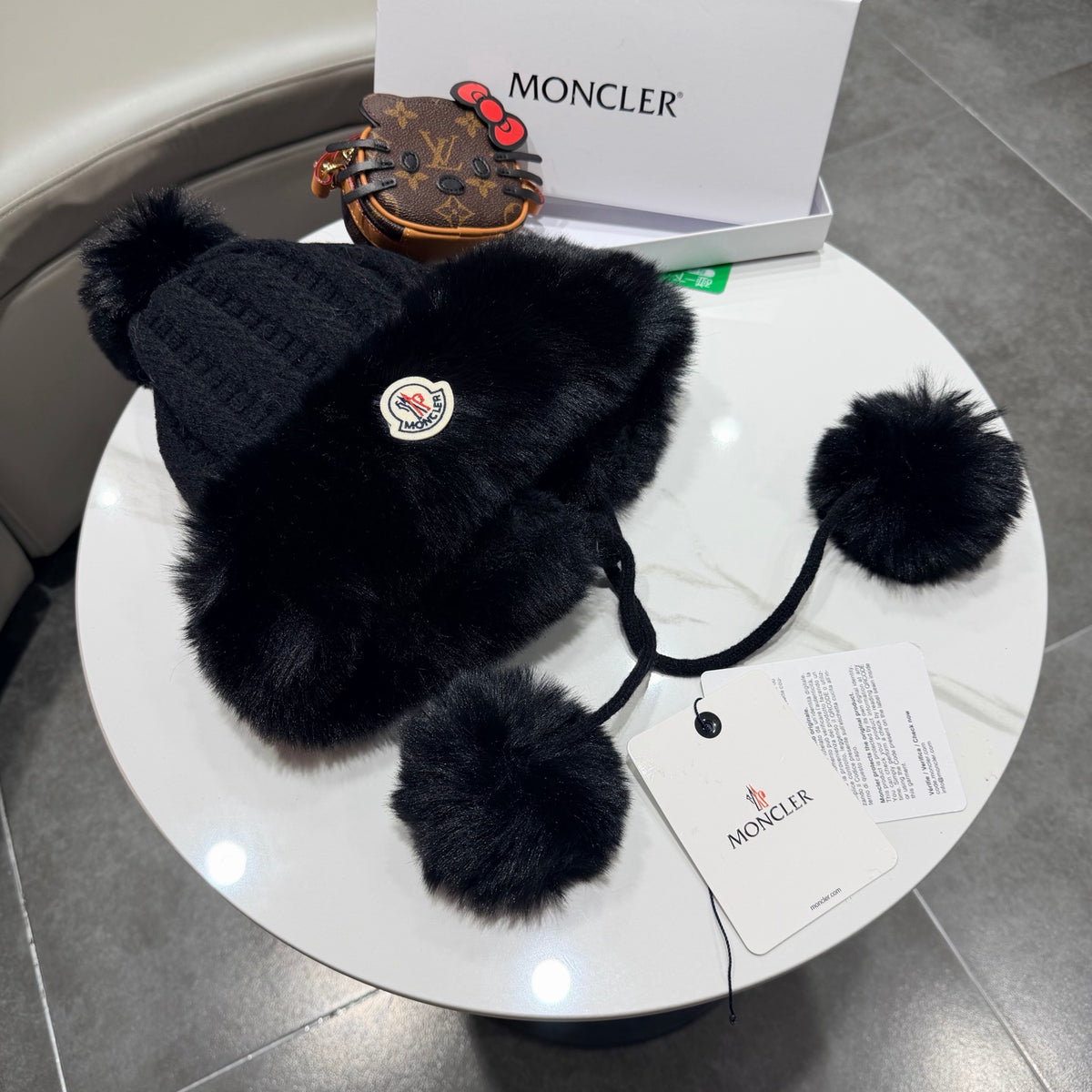 Moncler Plush Earflap Hat - image 3