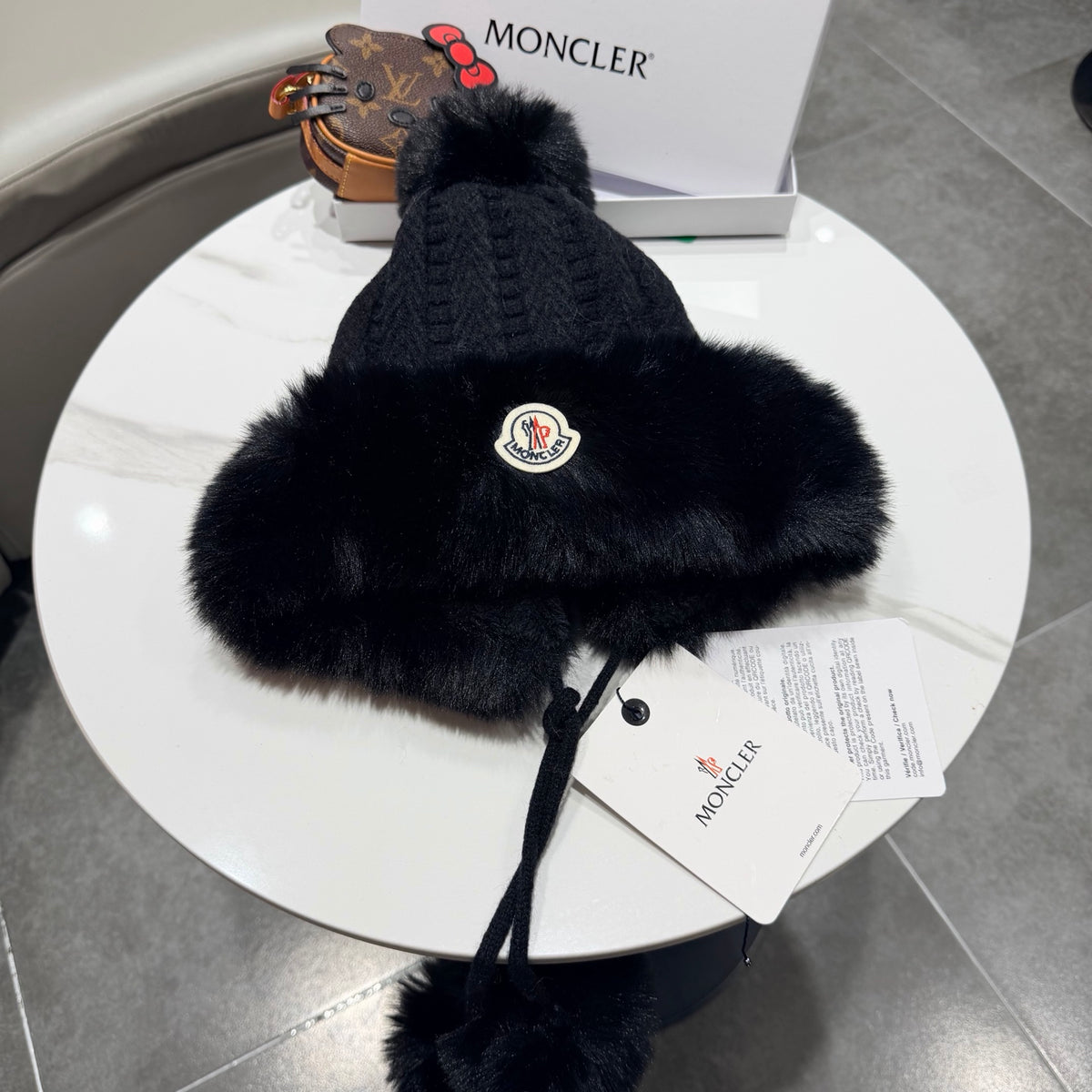 Moncler Plush Earflap Hat - image 1
