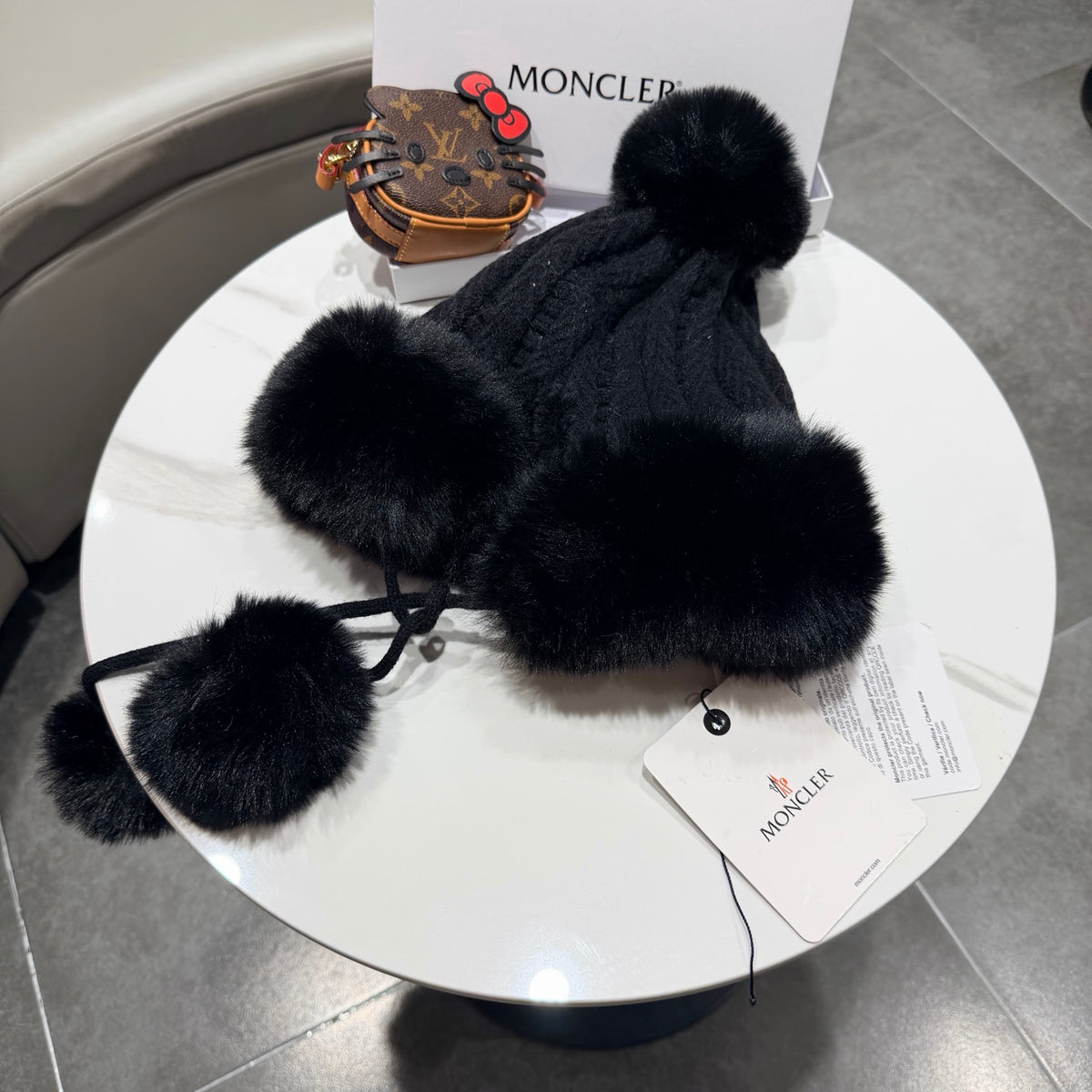 Moncler Plush Earflap Hat - image 7