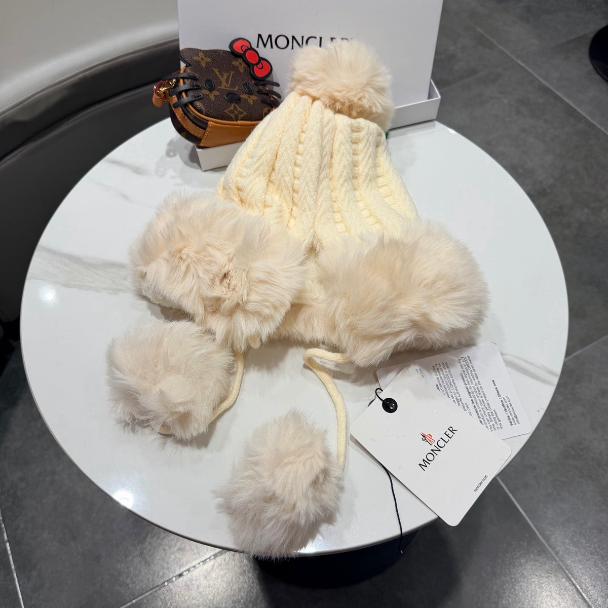 Moncler Plush Earflap Hat - image 7