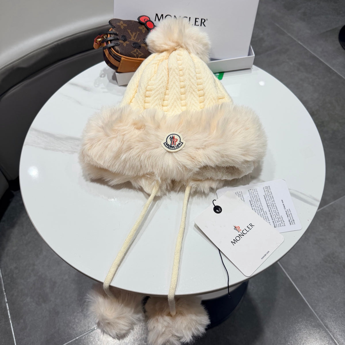 Moncler Plush Earflap Hat - image 1