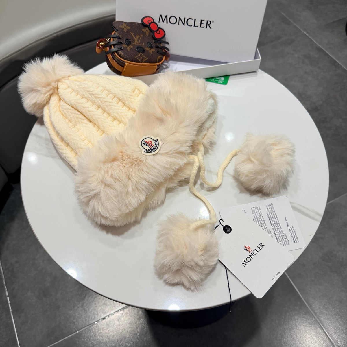 Moncler Plush Earflap Hat - image 3