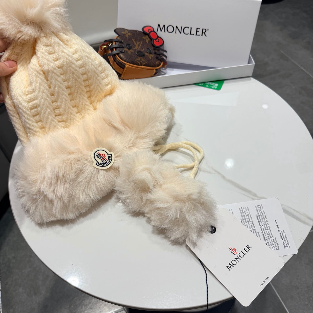 Moncler Plush Earflap Hat - image 8