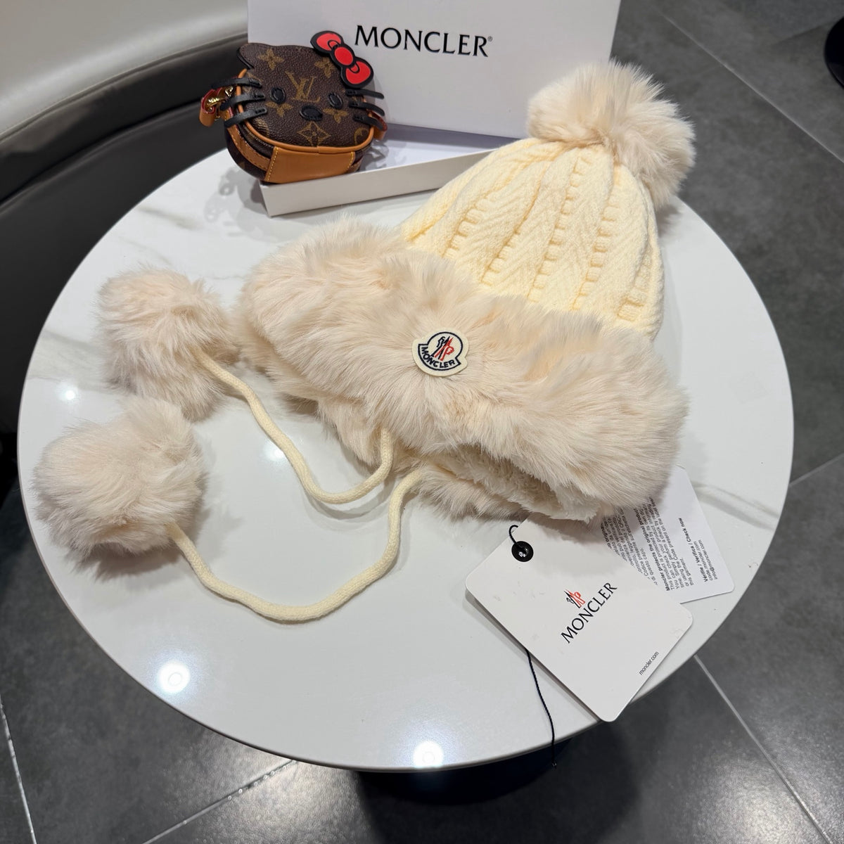 Moncler Plush Earflap Hat - image 2