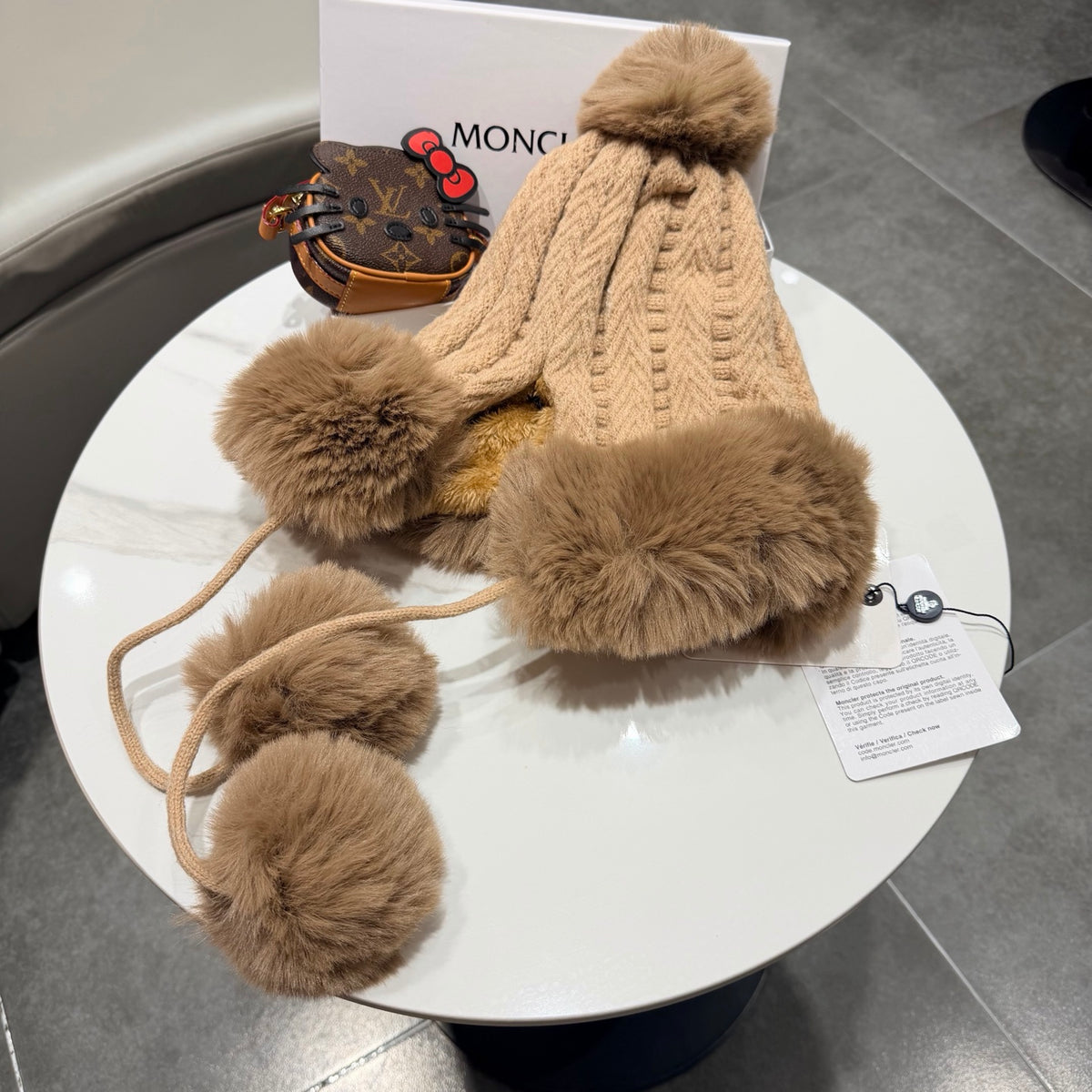 Moncler Plush Earflap Hat - image 6