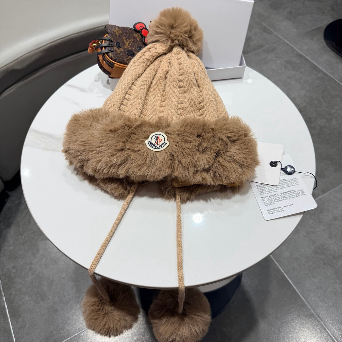Moncler Plush Earflap Hat - image 1