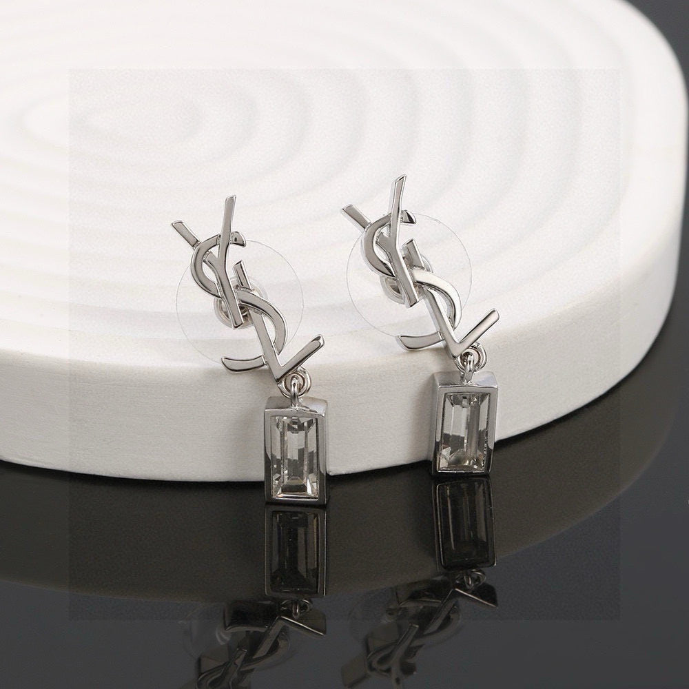 Martin Graham stud earrings in polished metal-tone – main product view