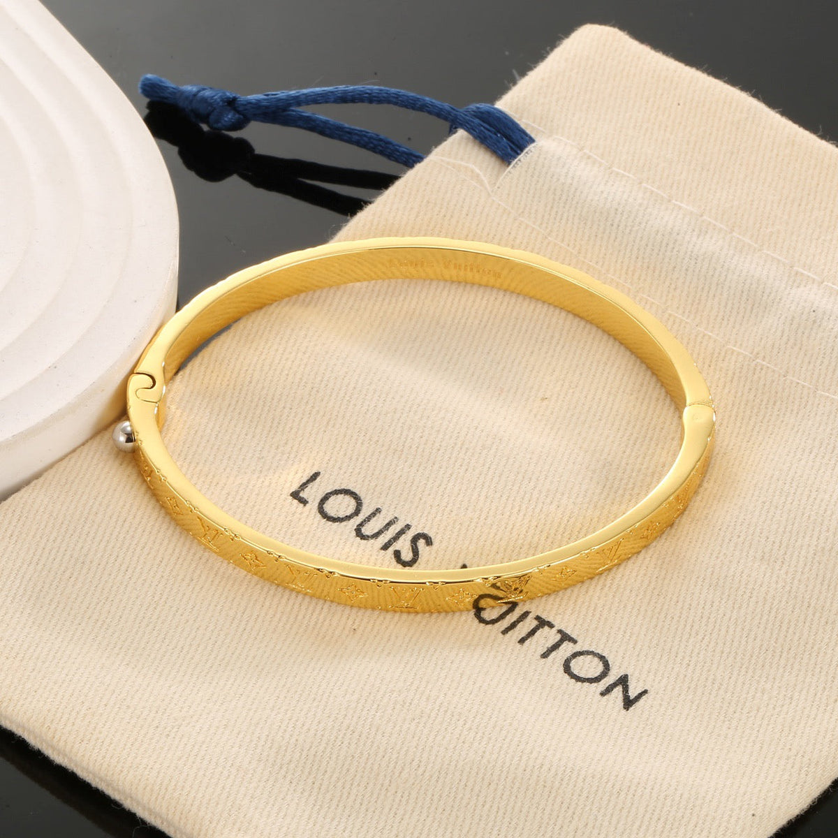 Martin Graham bangle in polished metal-tone – main product view