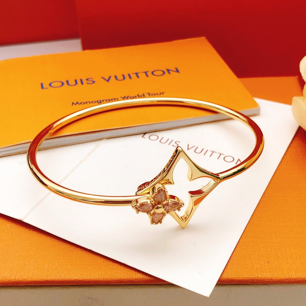 Martin Graham bangle in polished metal-tone – styled product view