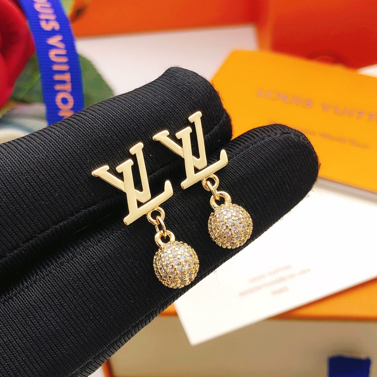 Martin Graham stud earrings in polished metal-tone – main product view