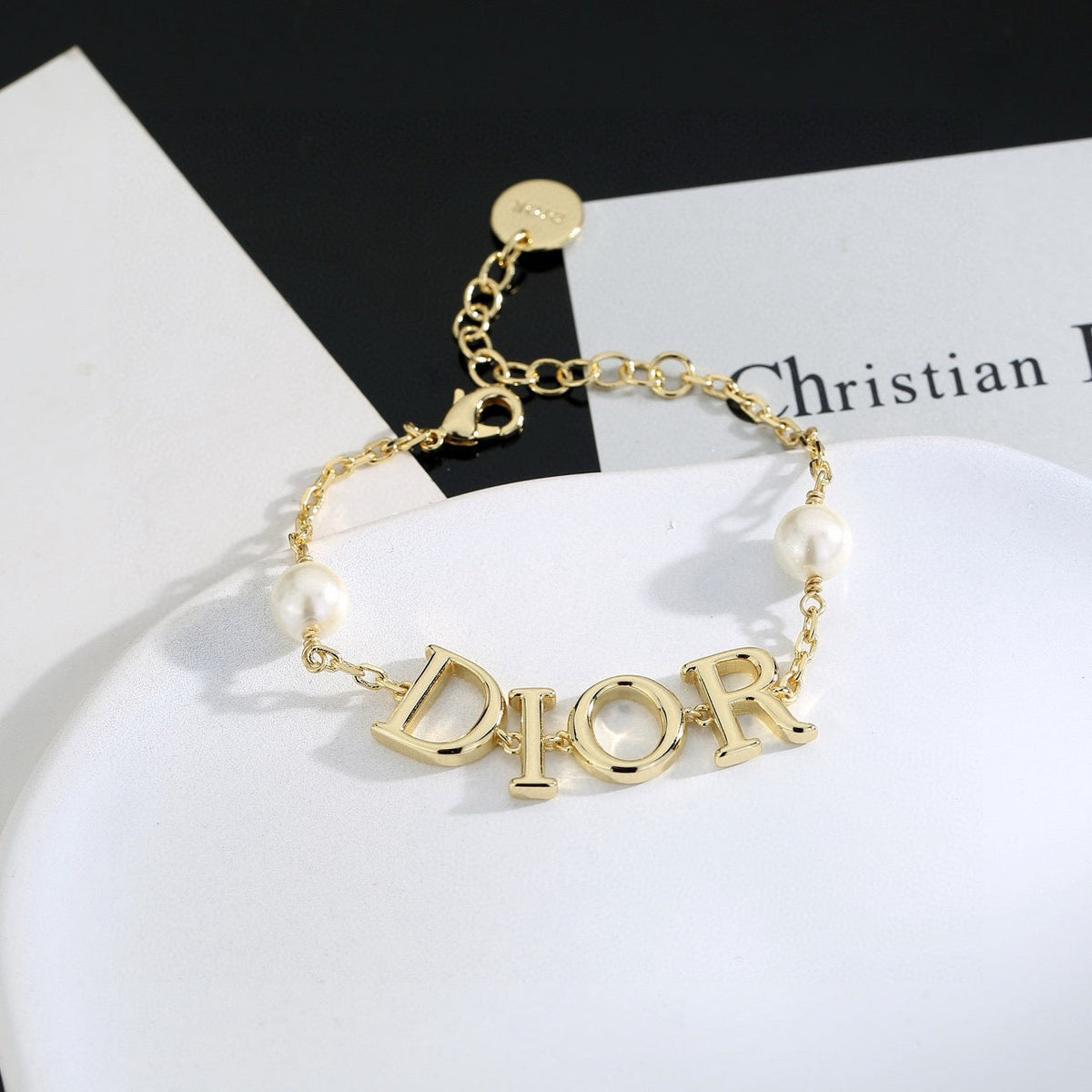 Martin Graham bracelet in polished metal-tone