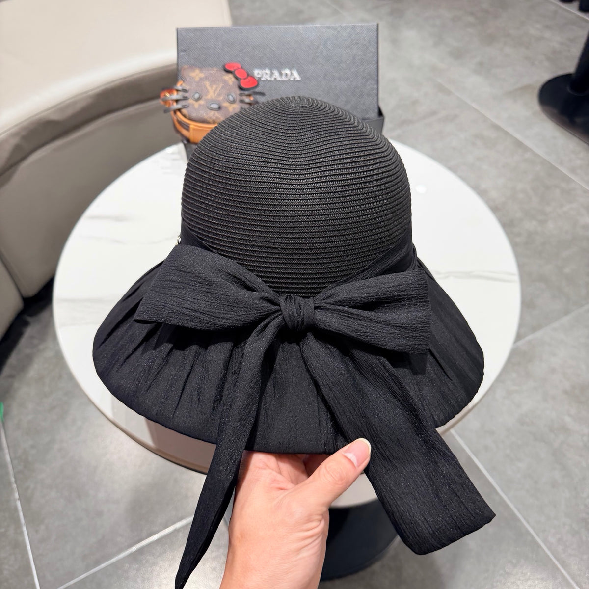 Prada Woven Bucket Hat - image 3