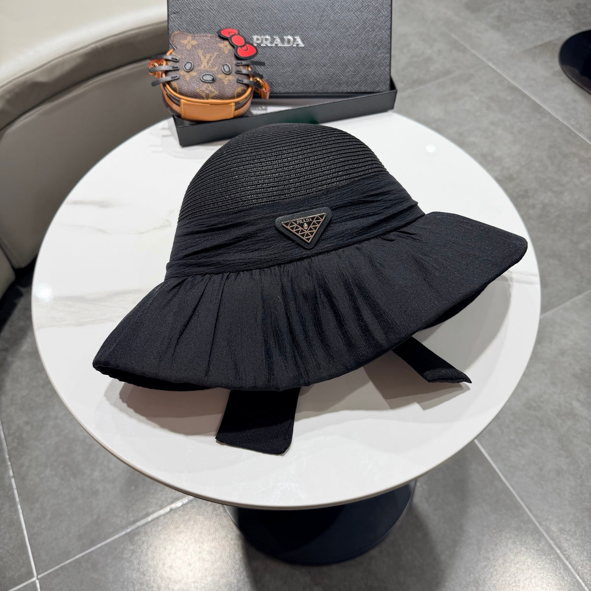 Prada Woven Bucket Hat - image 8