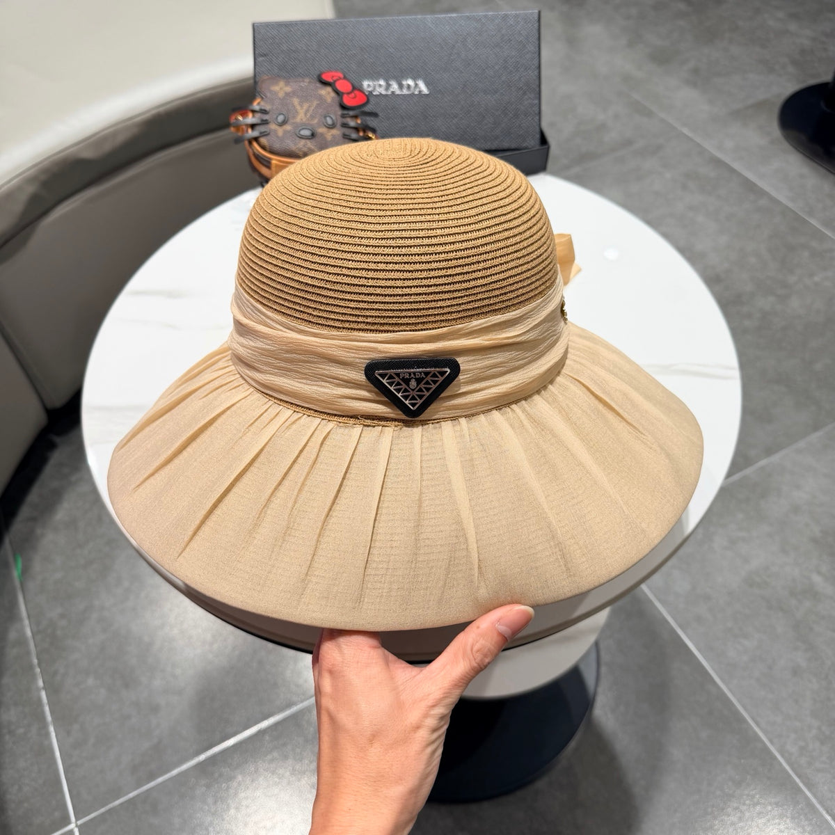 Prada Woven Bucket Hat - image 9
