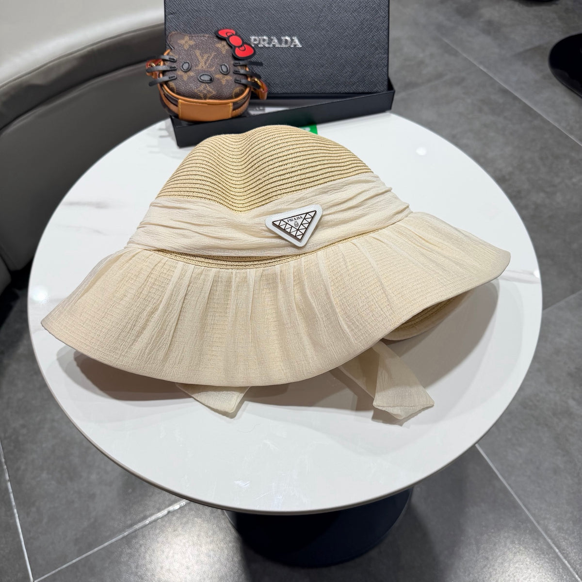 Prada Woven Bucket Hat - image 1