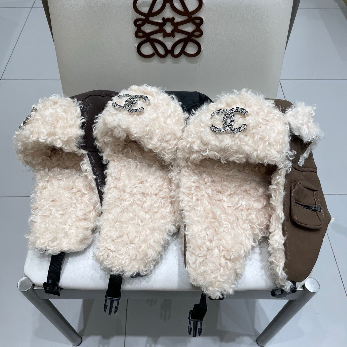 Chanel Plush Earflap Hat - image 5