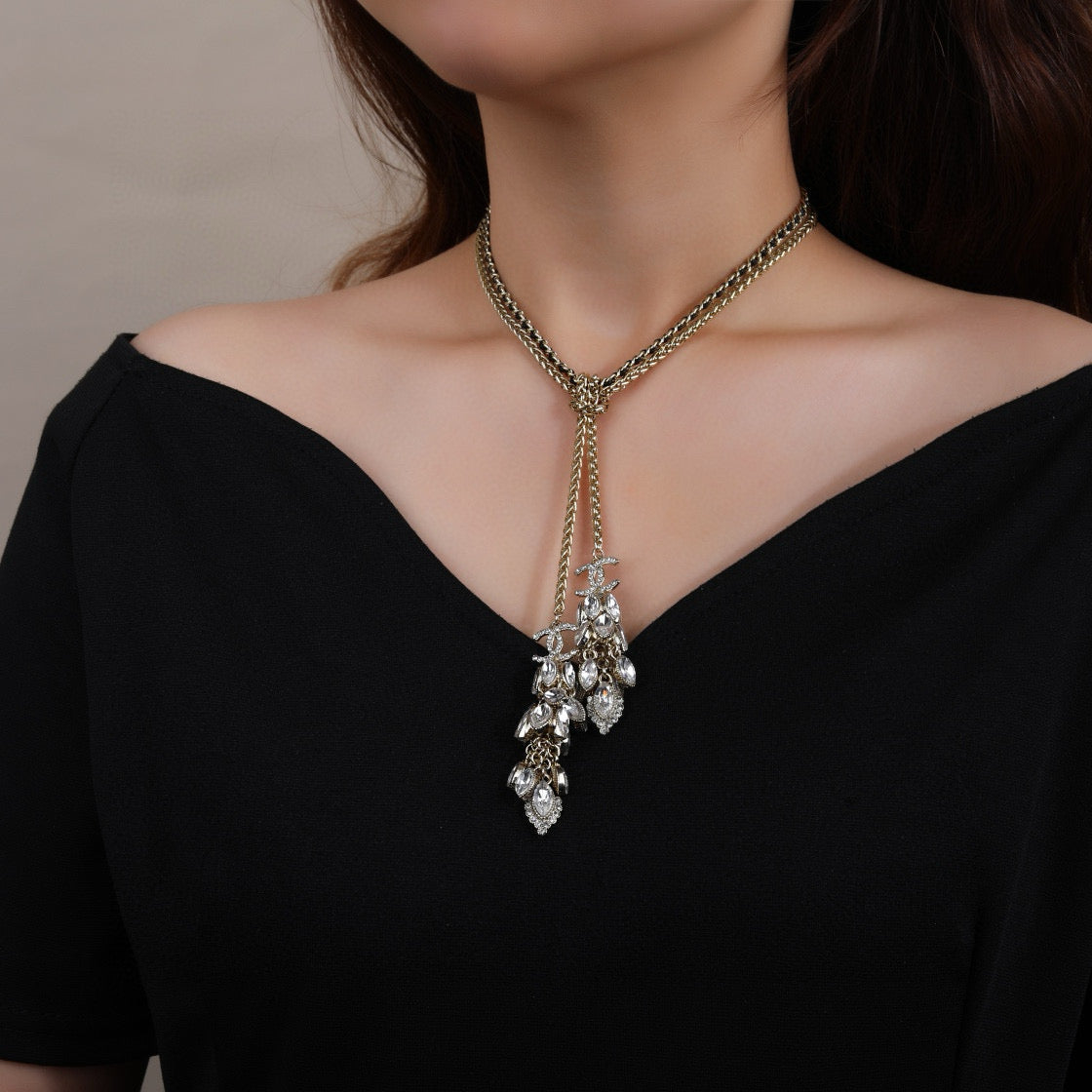 Martin Graham pendant necklace in polished metal-tone – main product view