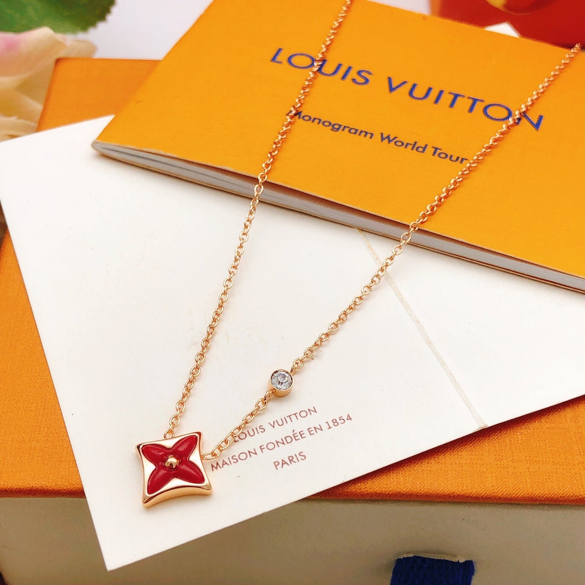 Martin Graham pendant necklace in polished metal-tone – front product view