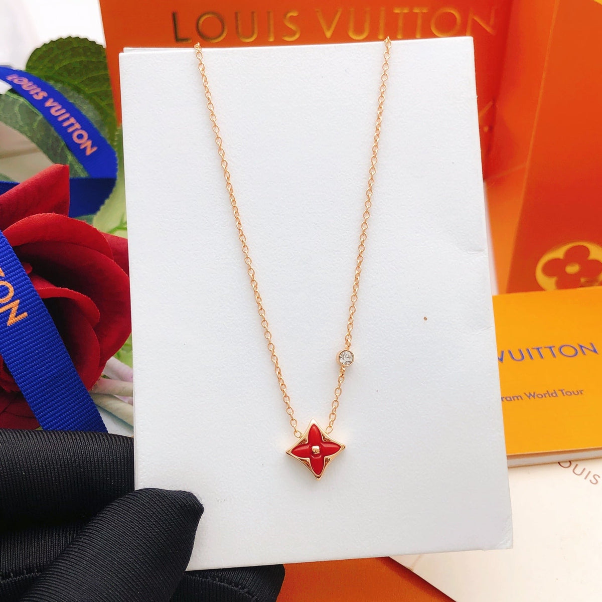 Martin Graham pendant necklace in polished metal-tone – close-up detail