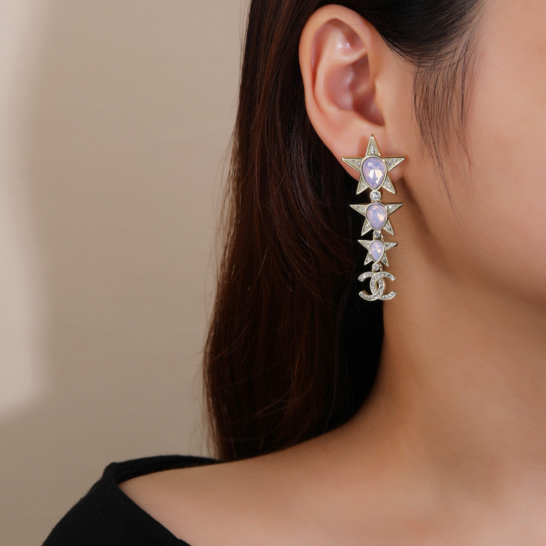 Martin Graham earrings in polished metal-tone – styled product view