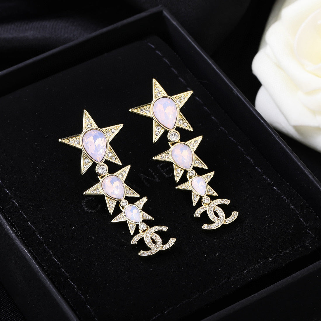 Martin Graham earrings in polished metal-tone – front product view