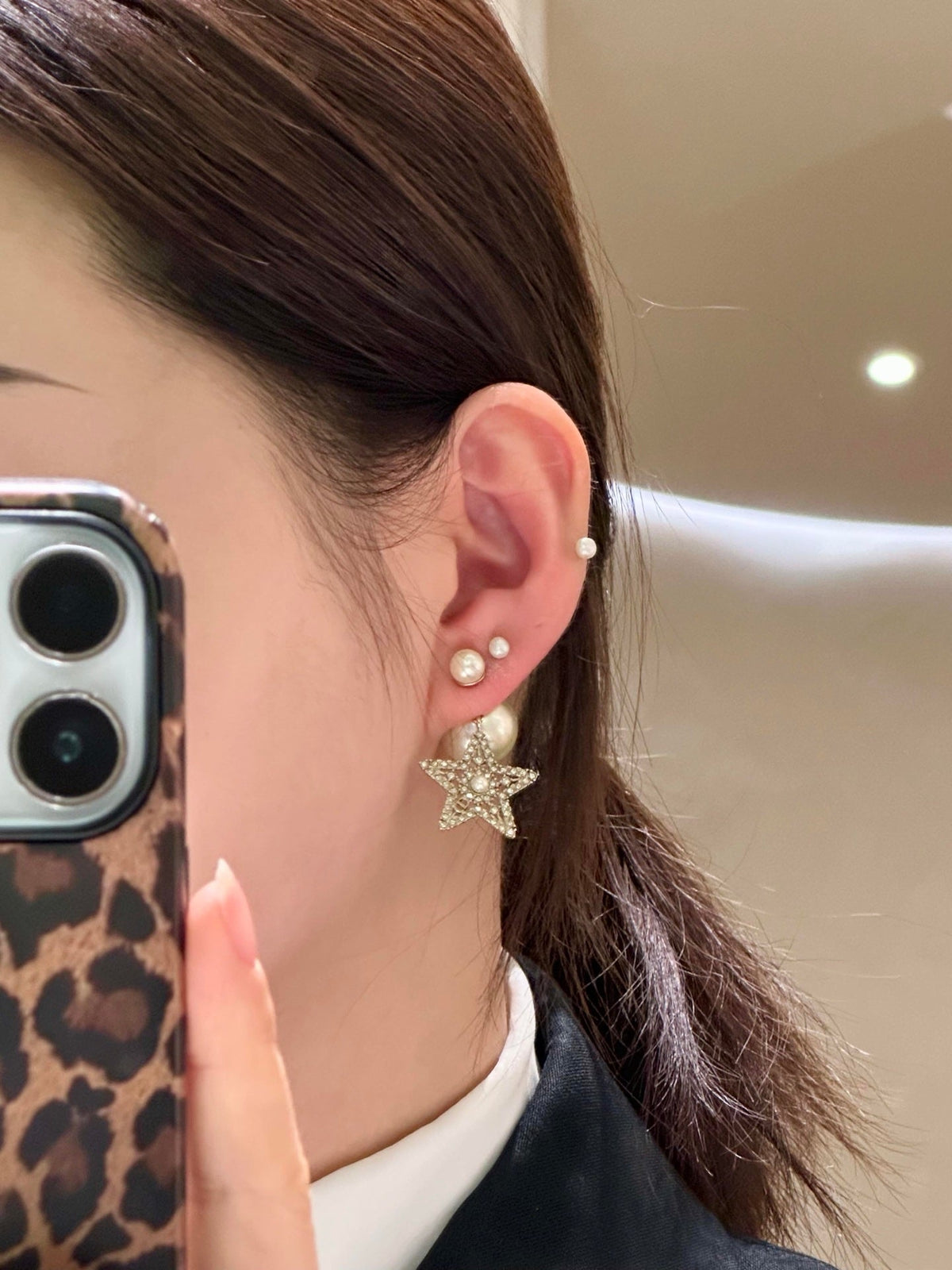 Martin Graham stud earrings in polished metal-tone – main product view