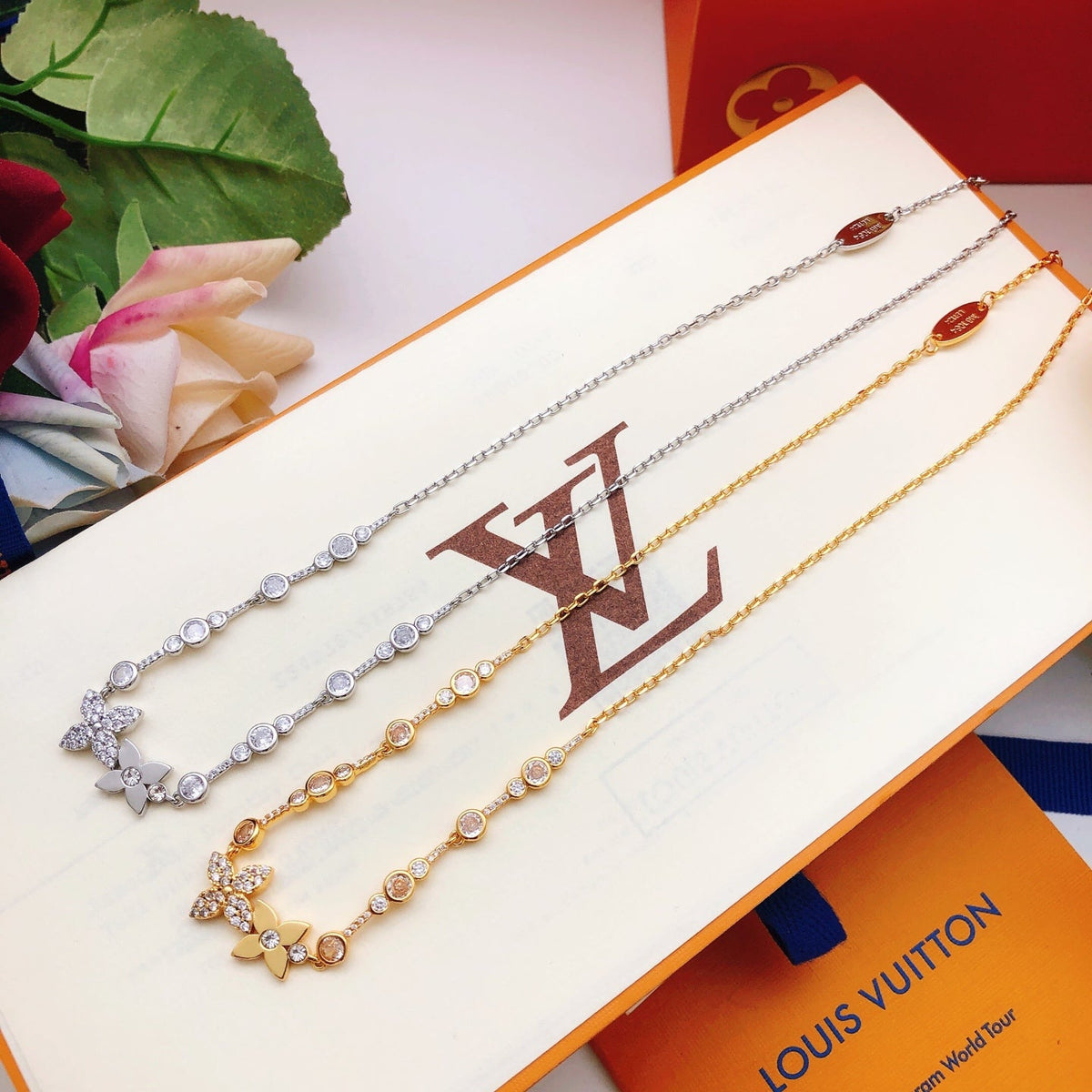 Martin Graham pendant necklace in polished metal-tone – styled product view