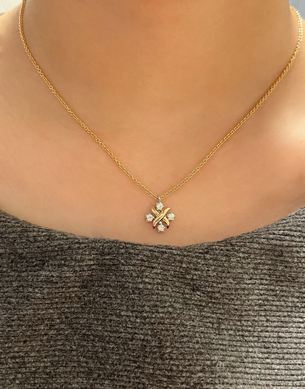 Martin Graham pendant necklace in polished metal-tone – main product view