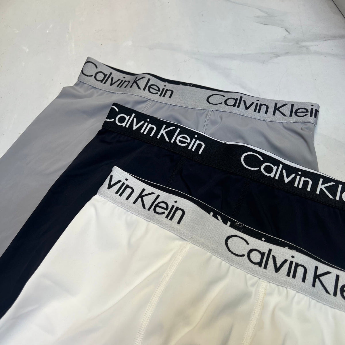 Calvin Klein Logo Waistbands Men's Boxer Briefs - 3-Piece Box