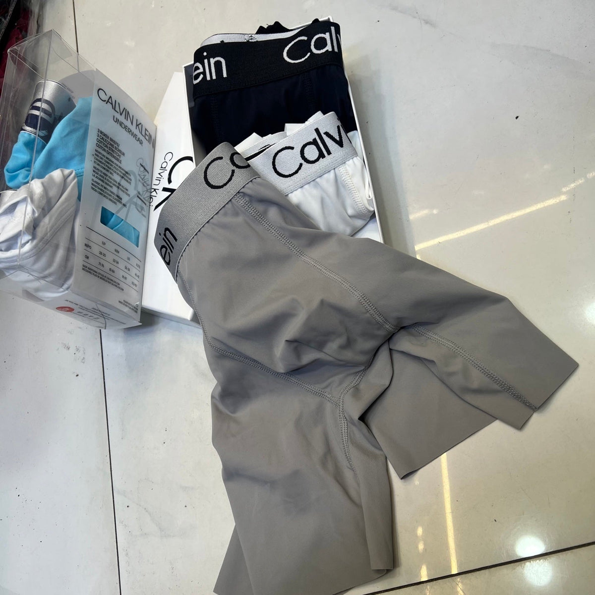 Calvin Klein Logo Waistbands Men's Boxer Briefs - 3-Piece Box
