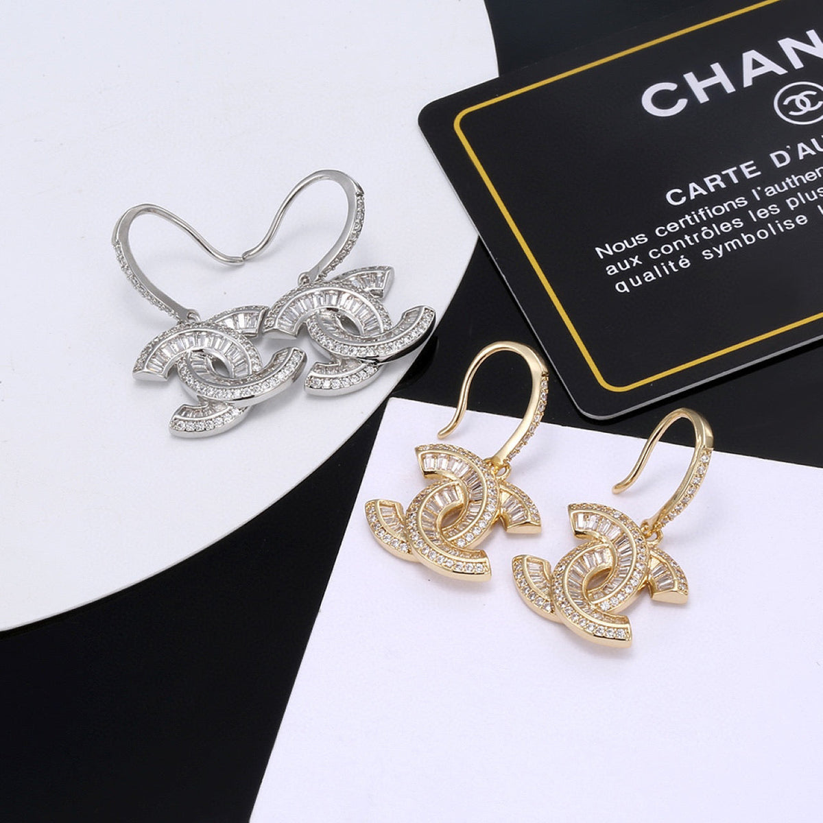 Martin Graham stud earrings in polished metal-tone – main product view