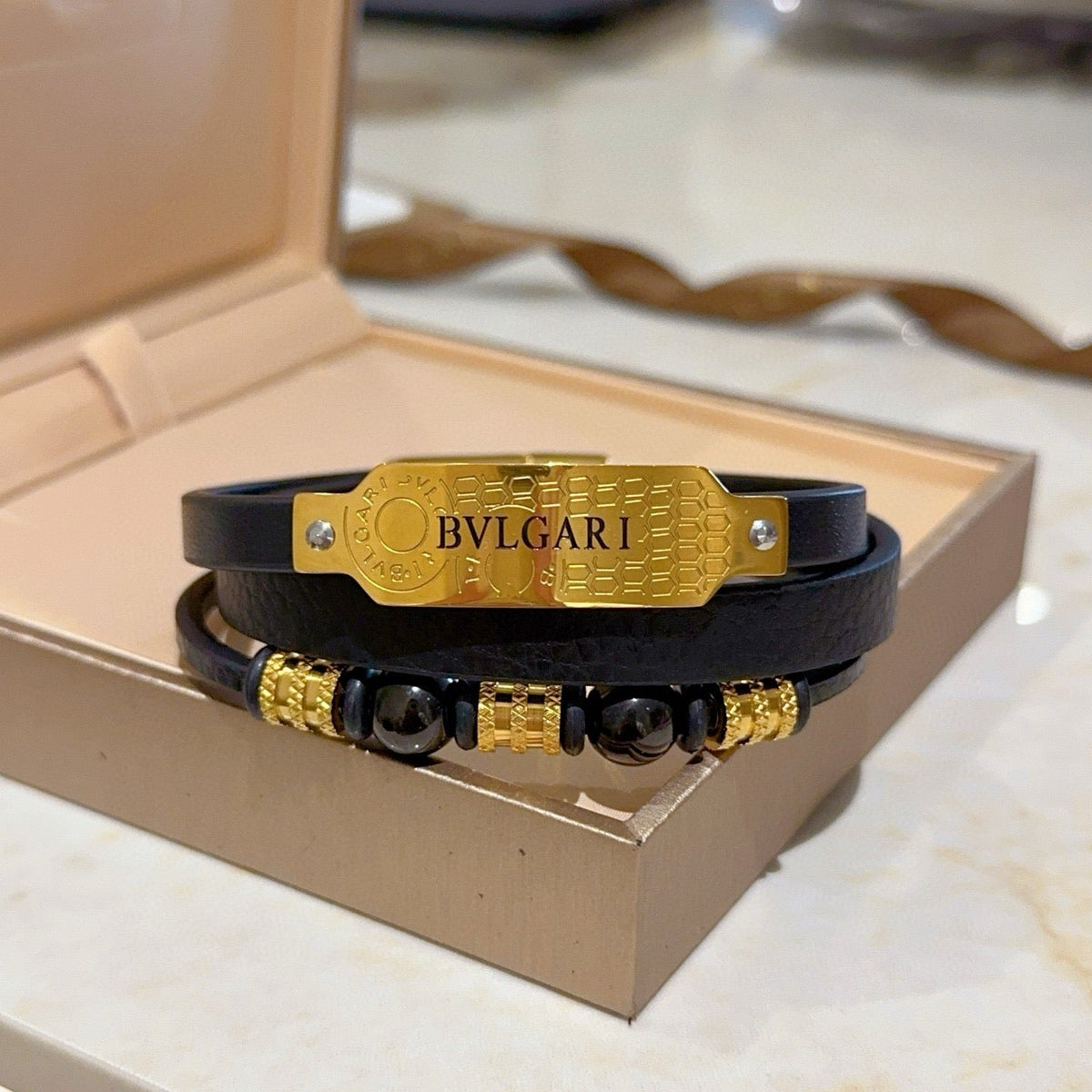 Martin Graham bracelet in polished metal-tone – styled product view
