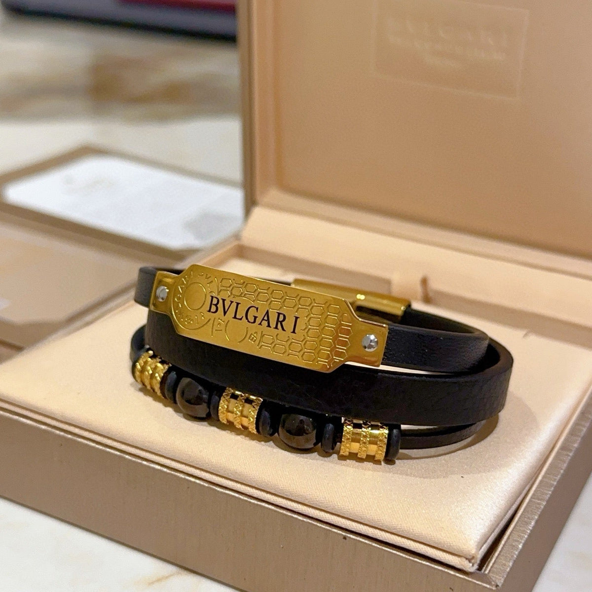 Martin Graham bracelet in polished metal-tone – front product view