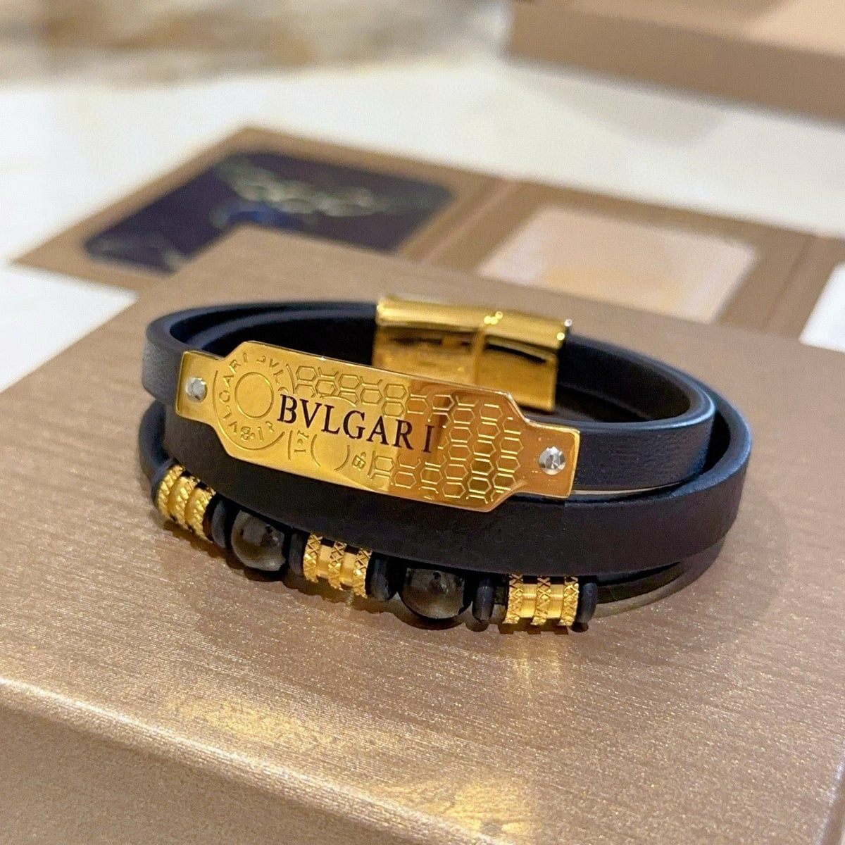 Martin Graham bracelet in polished metal-tone – front product view